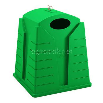 Контейнер для мусора "Колокол" 2,5 м3 с механизмом автоматической выгрузки, зеленый