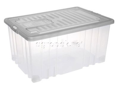 Пластиковый контейнер Darel Box 56 литров, 610х400х310 мм, цвет крышки серый