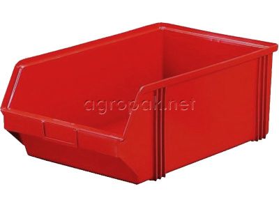 Пластиковый контейнер 7965, 500х310х183мм, красный