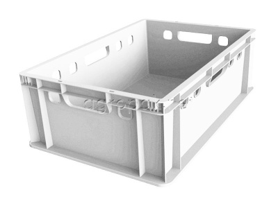 Ящик морозостойкий Е2 европейского стандарта DIN 55423-1, 600x400x200 мм, белый
