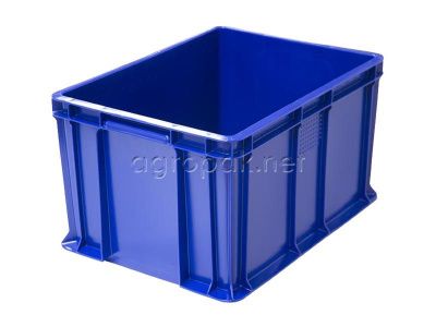 Ящик для овощей TR 703.03, дно сплошное, стенки сплошные, 400х300х230 мм, синий