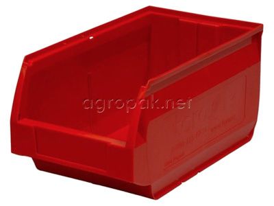 Пластиковый контейнер 5004 Napoli, 400х230х200 мм, цвет красный