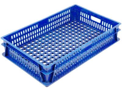 Ящик для хлеба ТОП 145.02 перфорированный, 740х465х145 мм, синий