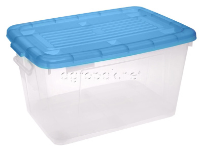 Пластиковый контейнер Darel Box 75 литров, 700х500х380 мм, крышка голубая