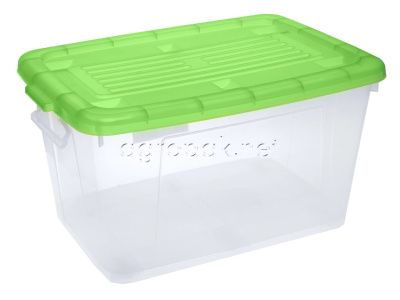 Пластиковый контейнер Darel Box 75 литров, 700х500х380 мм, крышка салатовая