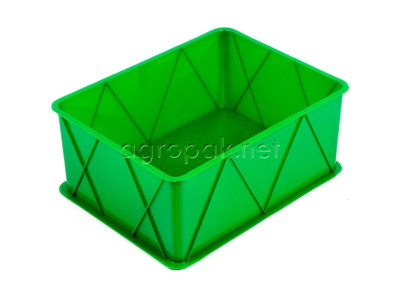Пластиковый ящик ТОП 180.00, сплошной, 430х330х180 мм, зеленый