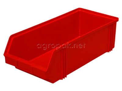 Пластиковый контейнер 7964, 500х230х150мм, красный