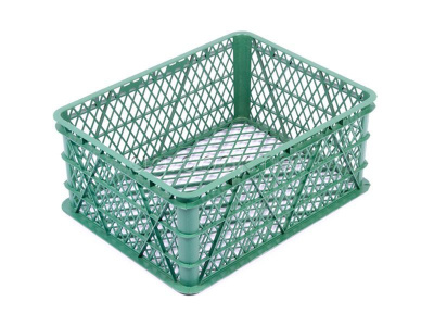 Пластиковый ящик ТОП 180.00, перфорированный, 430х330х180 мм, зеленый