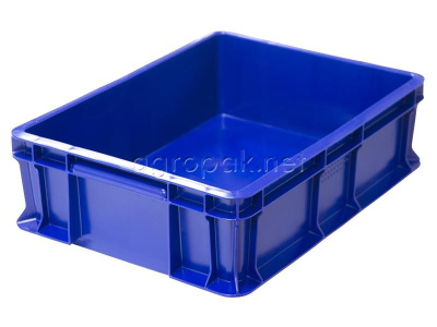 Ящик для овощей TR 701.03 дно сплошное, стенки сплошные, 400х300х200 мм, синий
