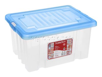 Пластиковый контейнер Darel Box 18 литров, 410х300х210 мм, крышка голубая