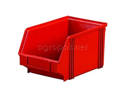 Пластиковый контейнер 7967, 250х148х130мм, красный