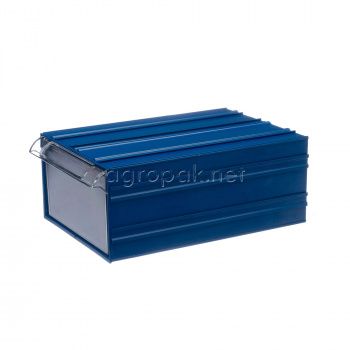 Пластиковый короб Стелла-техник С-501-А-синий-прозрачный 328х212х126мм